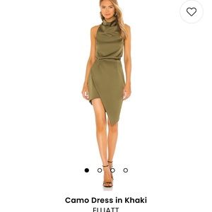Elliatt camo mini dress in khaki. Size L